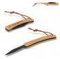 Preview: Holz Taschenmesser mit Gravur / aus Bambus