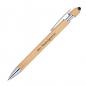 Preview: Holz-Touchpen-Kugelschreiber mit Gravur / aus Bambus