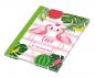 Preview: Kladde mit pinkgefärbter Gravur / Notizbuch A5 / 96 Blatt / dotted / "Flamingo"
