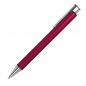 Preview: Kugelschreiber aus Metall mit Gravur / mit extravagantem Clip / Farbe: rot