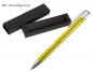 Preview: Kugelschreiber aus Metall mit Gravur / mit Pappetui / Farbe: gelb