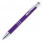 Preview: Kugelschreiber aus Metall mit Gravur / mit Pappetui / Farbe: lila