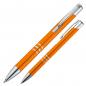 Preview: Kugelschreiber aus Metall mit Gravur / mit Pappetui / Farbe: orange