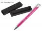 Preview: Kugelschreiber aus Metall mit Gravur / mit Pappetui / Farbe: pink