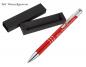Preview: Kugelschreiber aus Metall mit Gravur / mit Pappetui / Farbe: rot