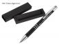 Preview: Kugelschreiber aus Metall mit Gravur / mit Pappetui / Farbe: schwarz