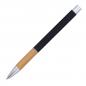 Preview: Kugelschreiber mit Namensgravur - aus Metall - mit Bambusgriffzone