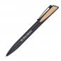 Preview: Kugelschreiber mit Namensgravur - aus Metall mit Bambusapplikation