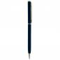 Preview: Metal-Kugelschreiber "slim" / mit goldfarbige Teile / Farbe: blau