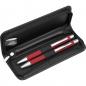 Preview: Metall-Schreibset mit Gravur / mit Kugelschreiber und Bleistift / Farbe: rot
