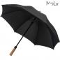 Preview: MoLu Regenschirm Saint Barth mit Gravur / Griff aus Akazienholz / Farbe schwarz