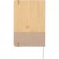 Preview: Notizbuch / Cover aus PU in Holzoptik und Baumwolle / 160 Seiten / DIN A5