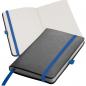 Preview: Notizbuch / DIN A6 / 160 Seiten / Farbe: schwarz mit blauen Lesebändchen