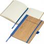 Preview: Notizbuch mit Gravur / Cover aus Bambus / DIN A5 / 192 Seiten / Farbe: blau