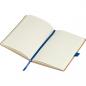 Preview: Notizbuch mit Gravur / Cover aus Bambus / DIN A5 / 192 Seiten / Farbe: blau
