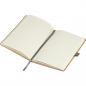 Preview: Notizbuch mit Gravur / Cover aus Bambus / DIN A5 / 192 Seiten / Farbe: grau