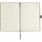 Preview: Notizbuch mit Gravur / Cover aus Bambus / DIN A5 / 192 Seiten / Farbe: grau