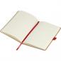 Preview: Notizbuch mit Gravur / Cover aus Bambus / DIN A5 / 192 Seiten / Farbe: rot
