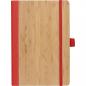 Preview: Notizbuch mit Gravur / Cover aus Bambus / DIN A5 / 192 Seiten / Farbe: rot