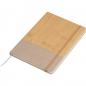 Preview: Notizbuch mit Gravur / Cover aus PU in Holzoptik und Baumwolle / 160 S. / DIN A5