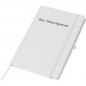 Preview: Notizbuch mit Gravur / DIN A5 / 160 linierte Seiten / PU Hardcover / Farbe: weiß