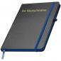 Preview: Notizbuch mit Gravur / DIN A5 / 160 S. / liniert / PU Hardcover / Farbe: blau