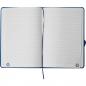 Preview: Notizbuch mit Gravur / DIN A5 / Umschlag aus PU / 160 Seiten / Farbe: blau