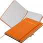Preview: Notizbuch mit Gravur / DIN A6 / 160 S. / blanko / PU Hardcover / Farbe: orange