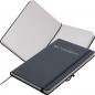 Preview: Notizbuch mit Gravur / DIN A6 / 160 S. / blanko / PU Hardcover / Farbe: schwarz