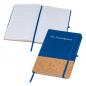 Preview: Notizbuch mit Gravur / mit PU-Kork Cover / A5 / 160 Seiten / Farbe: blau