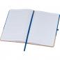 Preview: Notizbuch mit Gravur / mit PU-Kork Cover / A5 / 160 Seiten / Farbe: blau