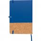 Preview: Notizbuch mit Gravur / mit PU-Kork Cover / A5 / 160 Seiten / Farbe: blau