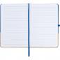 Preview: Notizbuch mit Gravur / mit PU-Kork Cover / A5 / 160 Seiten / Farbe: blau