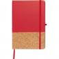 Preview: Notizbuch mit Gravur / mit PU-Kork Cover / A5 / 160 Seiten / Farbe: rot