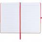 Preview: Notizbuch mit Gravur / mit PU-Kork Cover / A5 / 160 Seiten / Farbe: rot