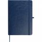 Preview: Notizbuch mit Kugelschreiber / PU Cover / A5 / 192 Seiten / Farbe: dunkelblau