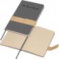 Preview: Notizbuch mit Magnetverschluss mit Namensgravur  - A5 - 160 Seiten - Farbe: grau