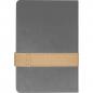 Preview: Notizbuch mit Magnetverschluss mit Namensgravur  - A5 - 160 Seiten - Farbe: grau