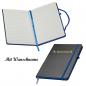 Preview: Notizbuch mit Namensgravur - A5 - 160 S. - liniert - PU Hardcover - Farbe: blau
