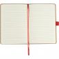 Preview: Notizbuch mit Namensgravur - Cover aus Bambus - DIN A5 - 192 Seiten - Farbe: rot