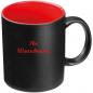 Preview: Porzellantasse mit Namensgravur - Kaffeetasse - 300 ml - Farbe: schwarz-rot