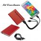 Preview: Powerbank mit Namensgravur - aus Metall - 4.000 mAH - Farbe: rot