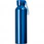 Preview: Recycelte Aluminium Trinkflasche mit Trageschlaufe / 600ml / Farbe: blau