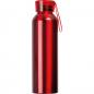 Preview: Recycelte Aluminium Trinkflasche mit Trageschlaufe / 600ml / Farbe: rot