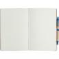 Preview: Recyceltes Notizheft / DIN A5 / 120 blanco Seiten / Farbe: braun-blau