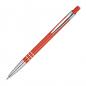 Preview: Schlanker Kugelschreiber aus Metall / Farbe: rot
