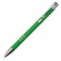 Preview: Schlanker Kugelschreiber mit Namensgravur - aus Metall - Farbe: grün