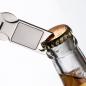 Preview: Schlüsselanhänger mit Gravur aus Metall mit Einkaufswaagenchip + Flaschenöffner