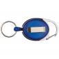 Preview: Schlüsselanhänger mit Karabiner und ausziehbarem Schlüsselring / Farbe: blau
