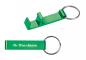 Preview: Schlüsselanhänger mit Namensgravur - mit Flaschenöffner - Farbe: grün